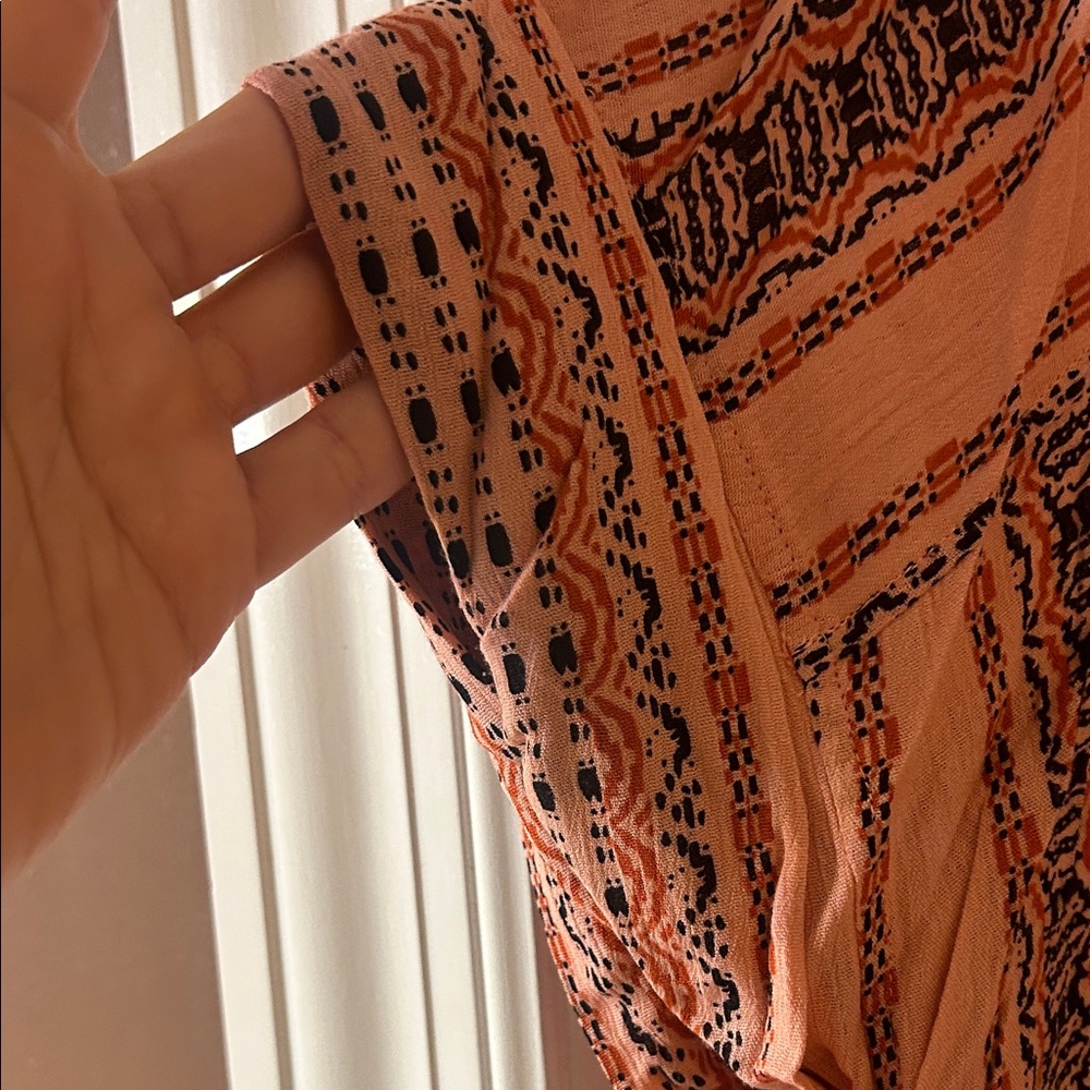 EaselBohemian Striped Women's Top - Pink and Black - Picture 3 of 10
